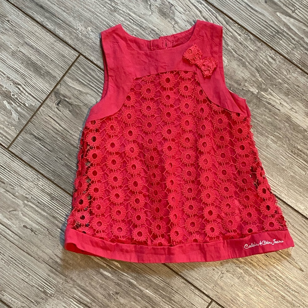 NEVER WORN CALVIN KLEIN TODDLER TANK TOP.